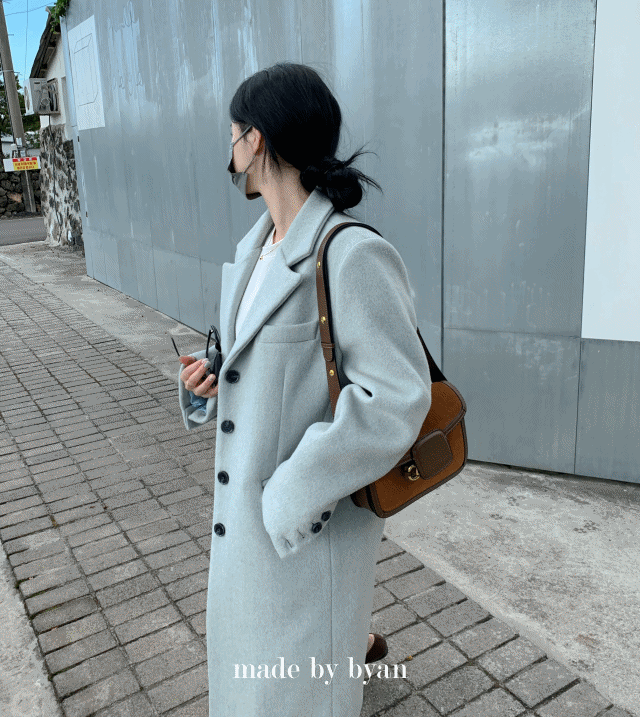 #80 Single wool coat (3color)