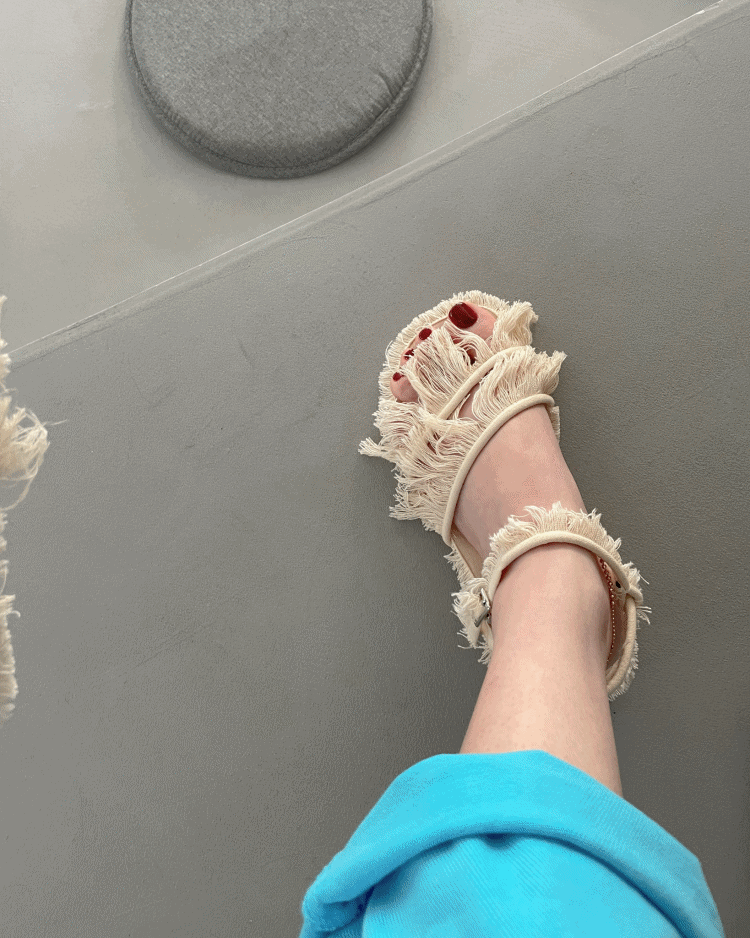 Fringe sandal (3color)