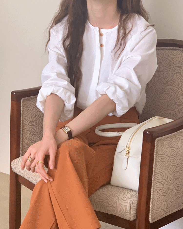 Wood blouse (2color)