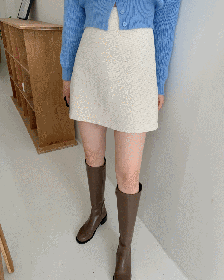 Buzz tweed skirt (3color)