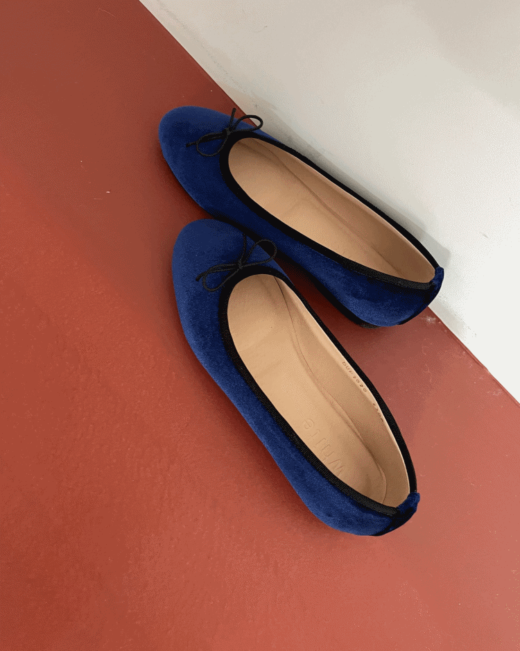 Velvet flat shoes (4color)