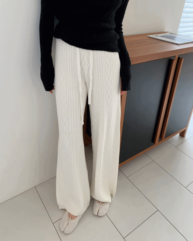 Cozy knit pants (3color)
