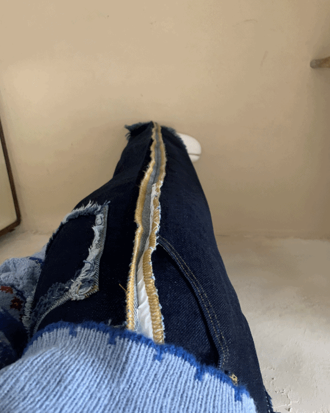 Moving denim pants (2color)