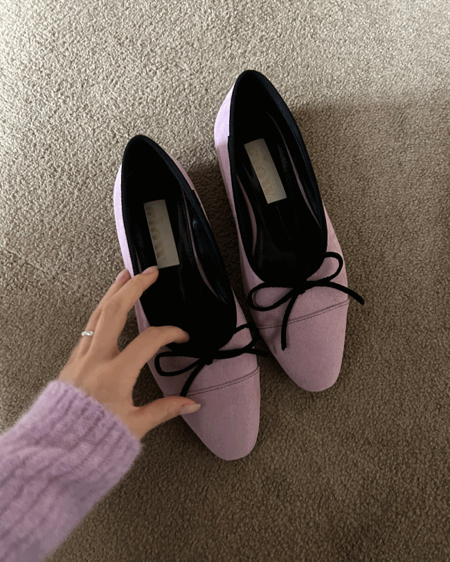 Suede flat shoes (3color)