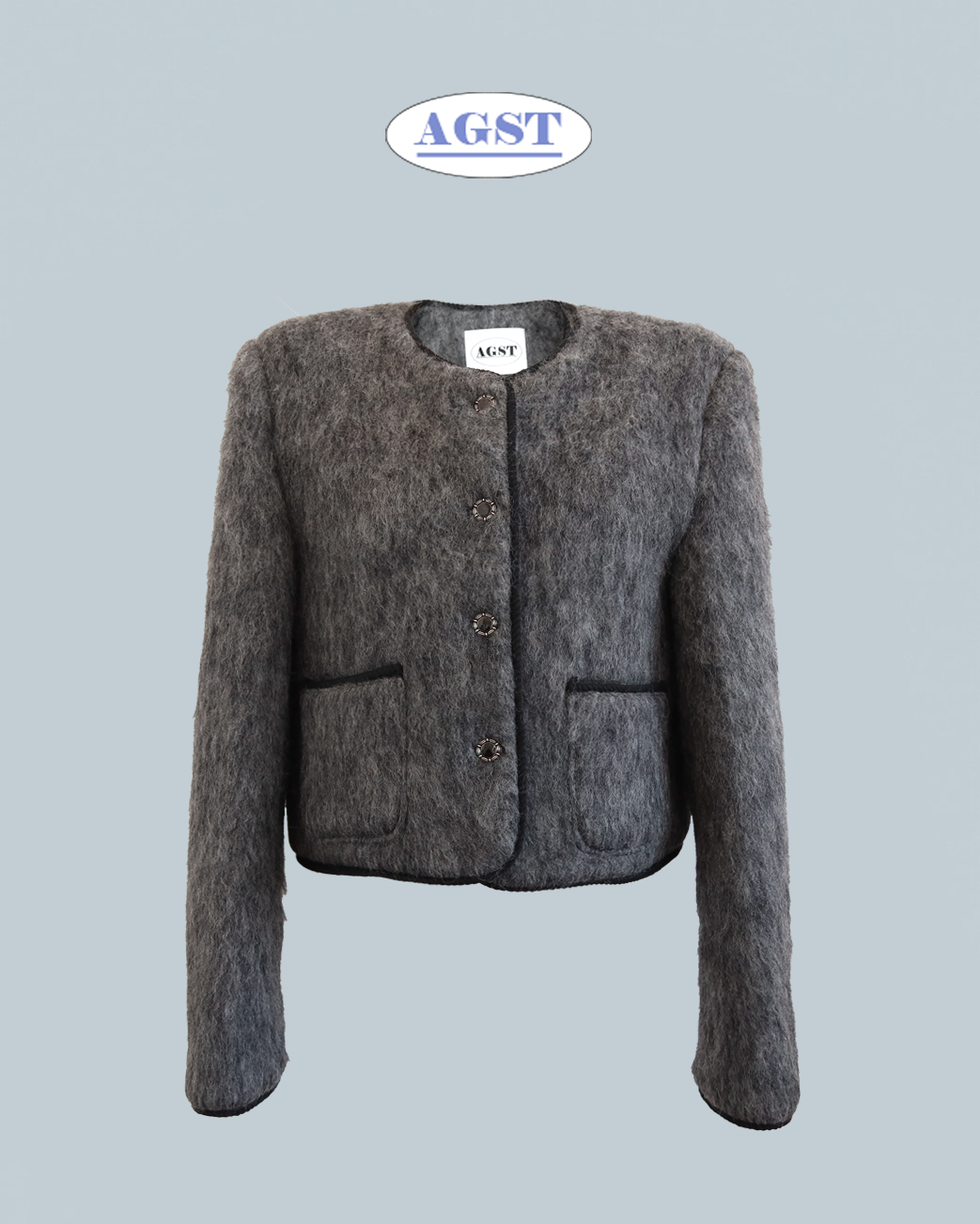 [AGST] &quot;B&quot; tweed jacket (charcoal)